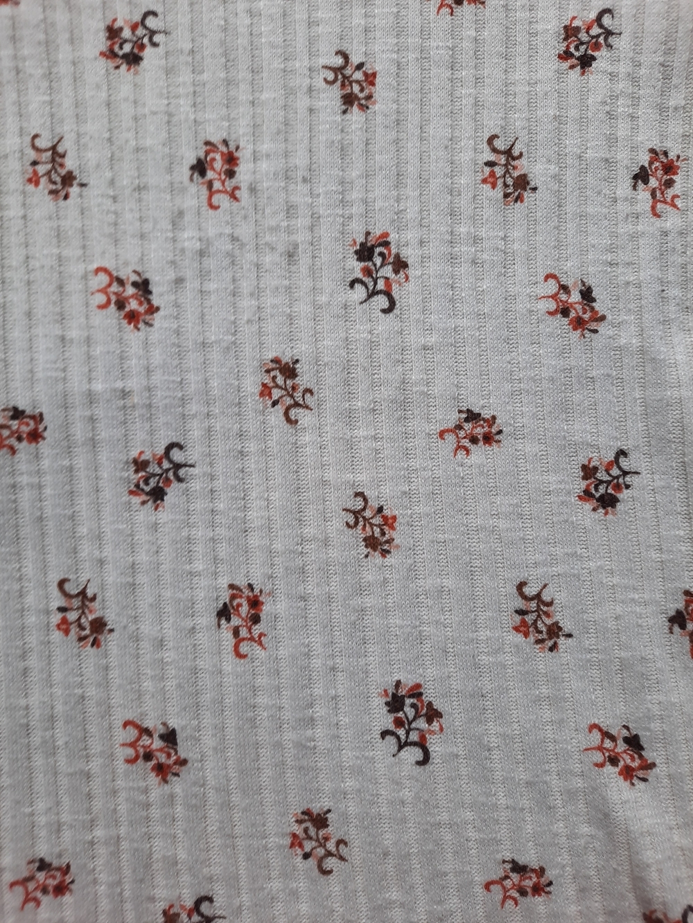 Old Navy Cream Floral Scoop Neck Ribbed Tee - Picture 4 of 4